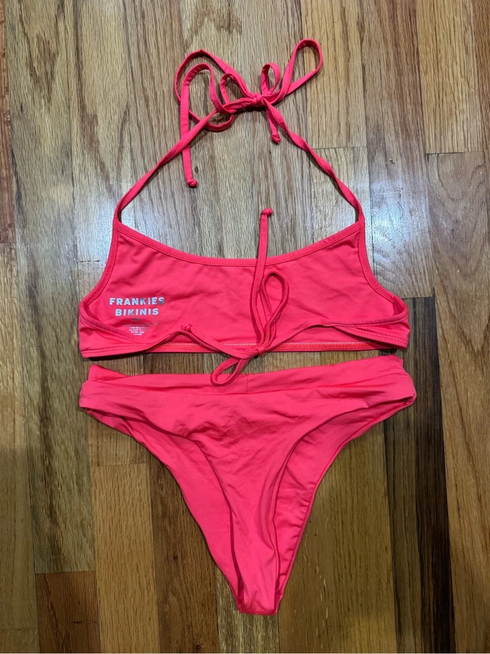 Frankie's Bikinis Neon Coral Two-Piece Swim Set